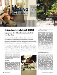 OFFICE ROXX: Bürodrehstuhltest 2008 (Ausgabe: 4)