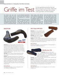 Radfahren: Griffe im Test (Ausgabe: 7-8/2011)