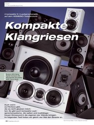 Heimkino: Kompakte Klangriesen (Ausgabe: 8-9/2011)
