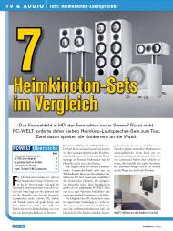 PC-WELT: 7 Heimkinoton-Sets im Vergleich (Ausgabe: 11/2011 Plus)