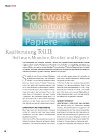 FineArtPrinter: Kaufberatung Teil II: Software, Monitore, Drucker und Papiere (Ausgabe: 1)