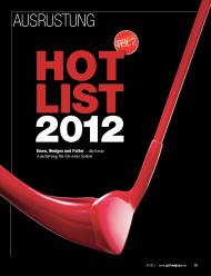 GOLFMAGAZIN: Hot List 2012 (Ausgabe: Nr. 4 (April 2012))