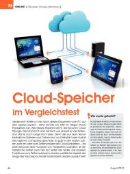 PC NEWS: Cloud-Speicher im Vergleichstest (Ausgabe: Nr. 5 (August/September 2012))