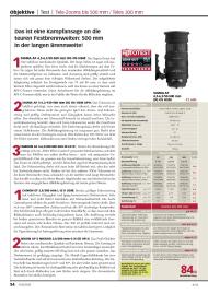 FOTOTEST: Tele-Zooms bis 500 mm / Teles 300 mm (Ausgabe: Nr. 6 (November/Dezember 2012))