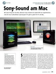 VIDEOAKTIV: Sony-Sound am Mac (Ausgabe: 2/2013 (Februar/März))