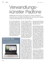 PAD & PHONE: Verwandlungskünstler Padfone (Ausgabe: 2/2012 (Oktober/November))