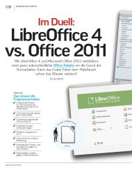 MAC LIFE: Im Duell: LibreOffice 4 vs.Office 2011 (Ausgabe: 6)